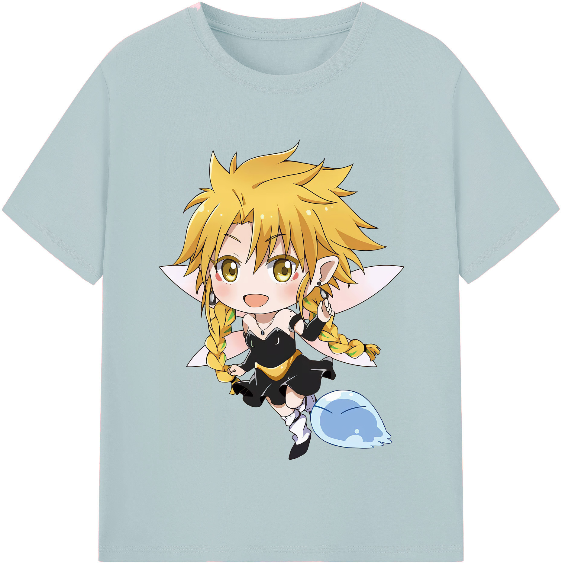 （画像用） 転スラ Regarding Reincarnated to Slime 綿100％半袖Tシャツ（フロントプリント）
